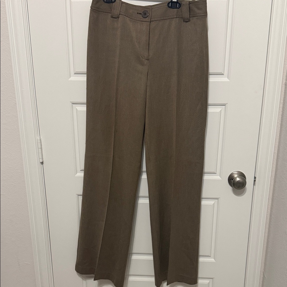 LOFT Tan Straight-Leg Pants